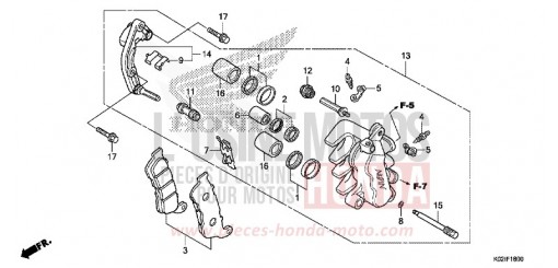 FRONT BRAKE CALIPER SH150G de 2016